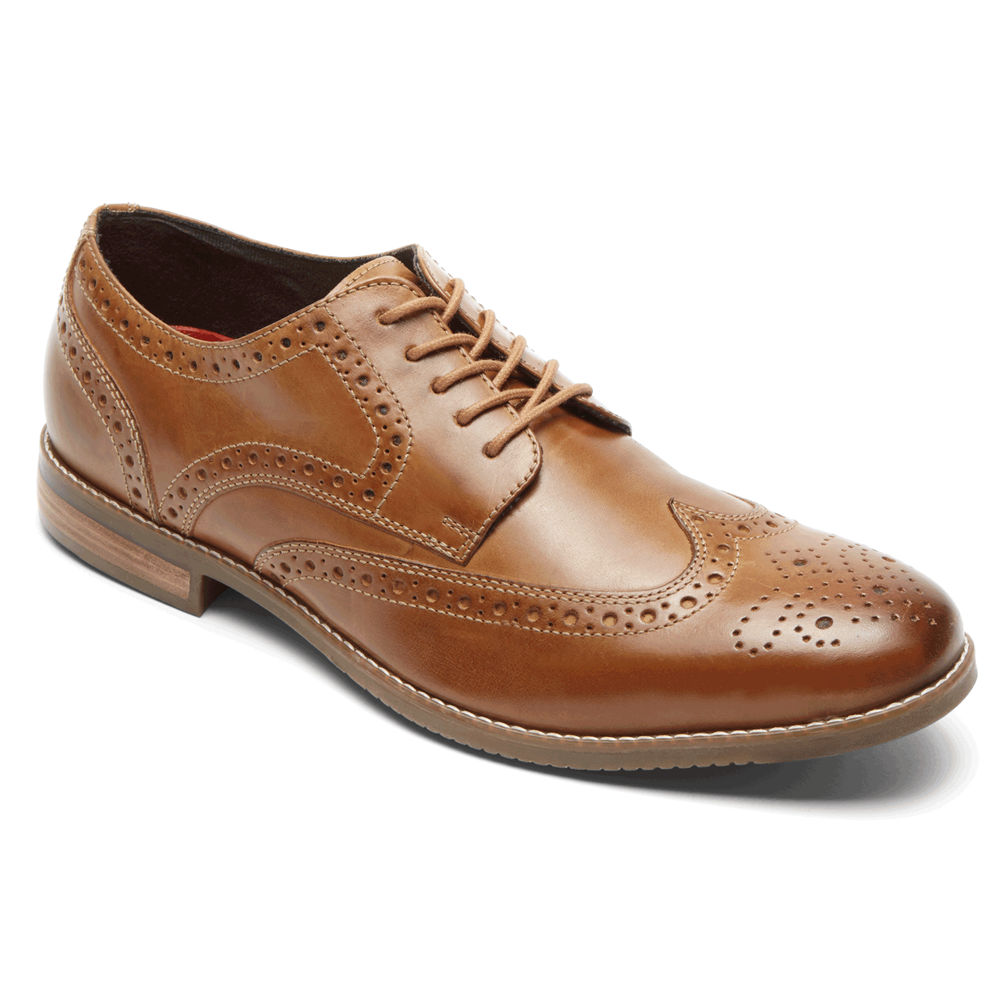 Zapatos Con Cordones Rockport Hombre Mexico - Style Purpose Wingtip Marrom - LYOVR7013